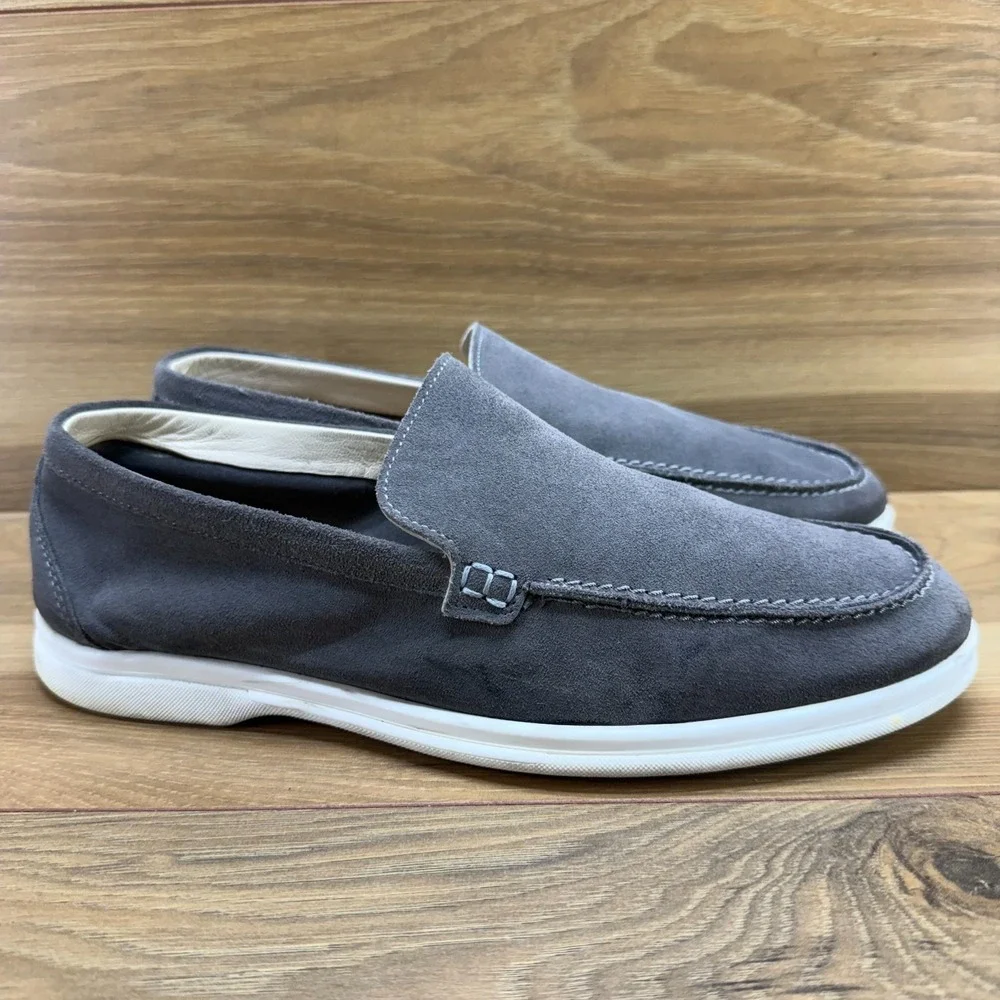 TOMBOLINI Summer Walk Venetian Loafer Mens 8 EU 41 Gray Suede Moc Toe Casual